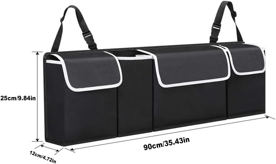 Car Design Kofferraumtasche Organizer Autotasch Robuster Schwarz Nadelfilz, für Jedes Fahrzeug Passe