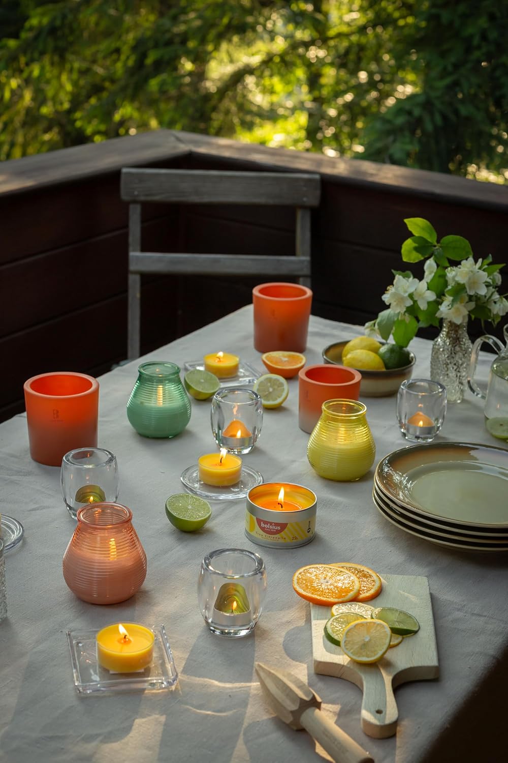 bolsius – Outdoorkerzen - Citronella - 6 Stück - Im Glass - Gelb Outdoor Glass Gelb, Outdoor Glass G