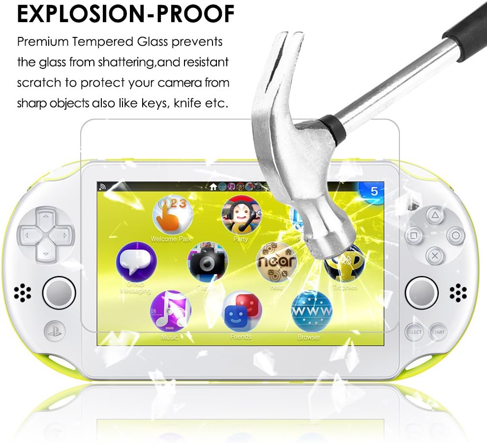 Displayschutzfolien für PlayStation Vita2000 mit rückseitigen Abdeckungen, AFUNTA 2Pack (4Stück) Geh