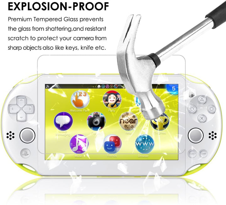 Displayschutzfolien für PlayStation Vita2000 mit rückseitigen Abdeckungen, AFUNTA 2Pack (4Stück) Geh