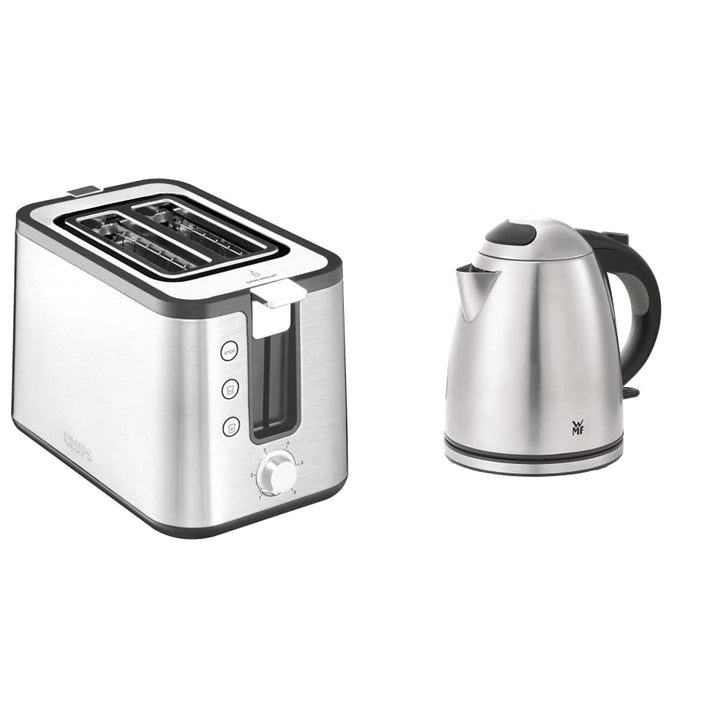 Krups KH442D Control Line Premium Toaster | Edelstahl | 2 kurze Schlitze für 2 Scheiben | Silber/Sch