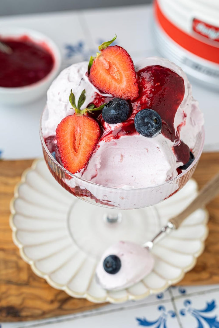 Ariete Ice Cream Maker Party Time 643, Eismaschine, Rührspatel, Eismaschine mit Deckel zum Hinzufüge