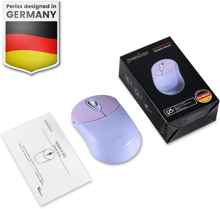 Perixx PERIMICE-802PP kabellose Bluetooth-Maus, tragbares Design, kompatibel mit Windows, iOS und An