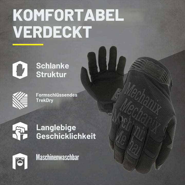 Mechanix MG-55-008 Wear Original Covert Handschuhe (Small, Vollständig schwarz) Einsatzhandschuhe 26
