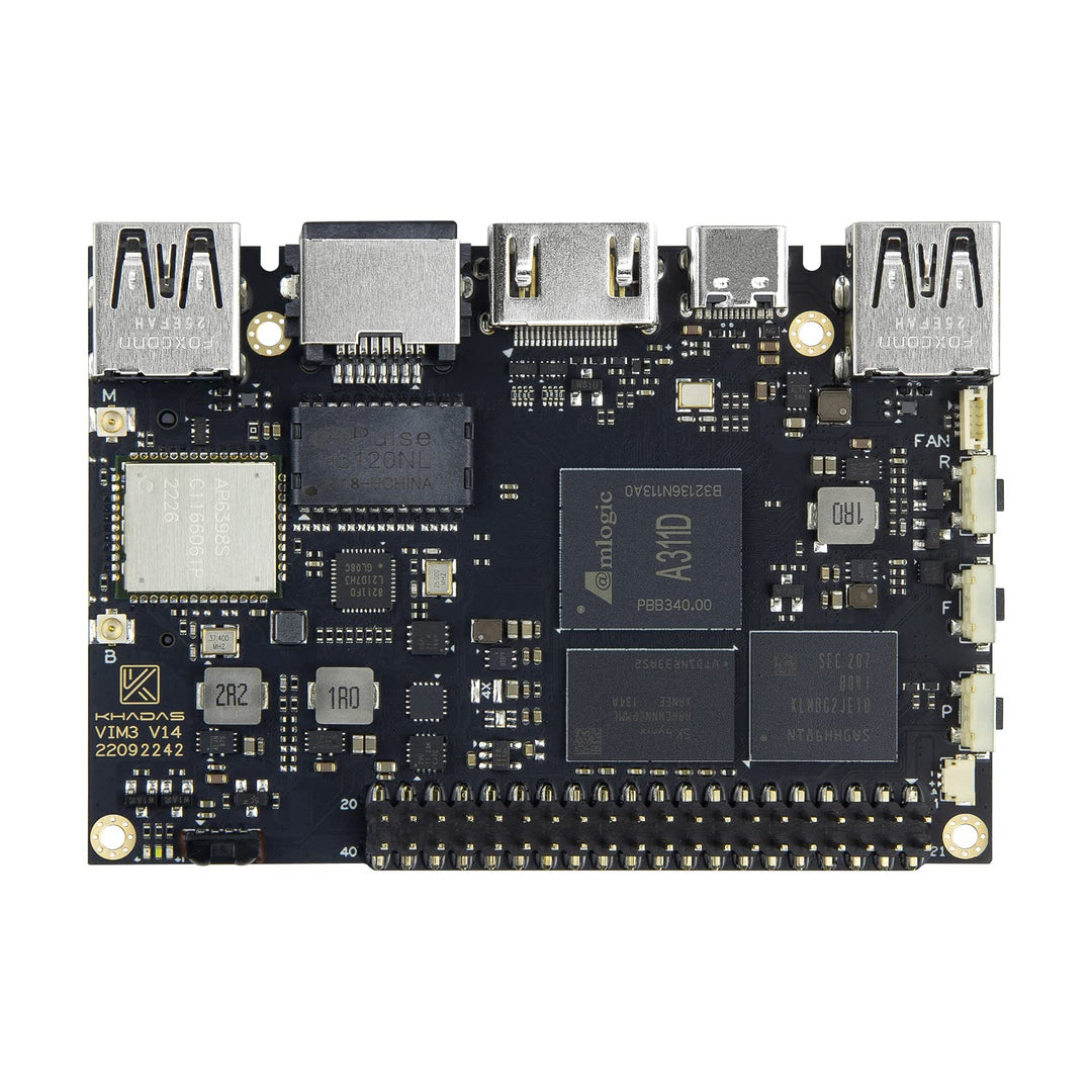 khadas VIM3 Pro Amlogic A311D Einplatinencomputer mit 5.0 Tops NPU, 16MB SPI Flash, PCIe und USB 3.0