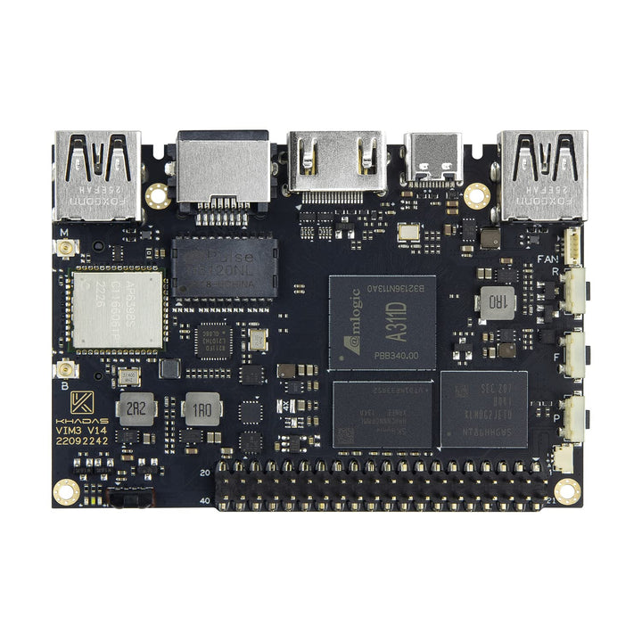 khadas VIM3 Pro Amlogic A311D Einplatinencomputer mit 5.0 Tops NPU, 16MB SPI Flash, PCIe und USB 3.0