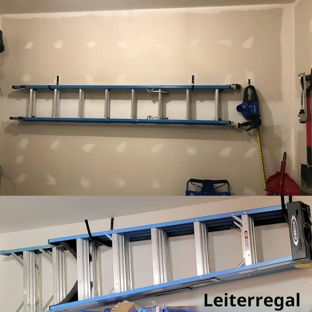 Robuste Garagen-Leiterhaken mit 30,5 cm Jumbo-Arm, 8 Stück, Wandmontage, Aufbewahrungsbügel für Fahr