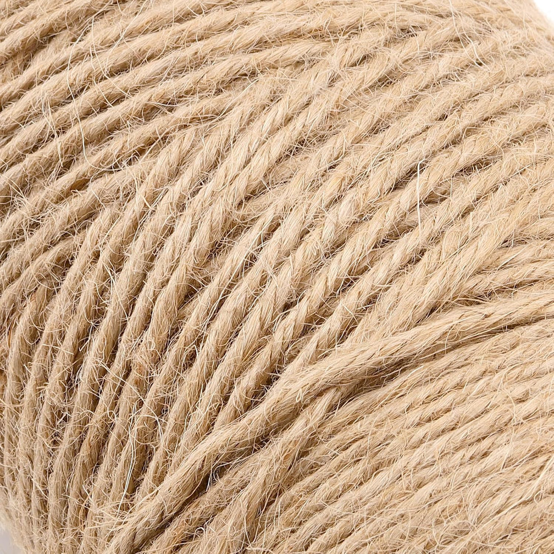 3 Stück 500m x 2mm Juteschnur, Jute Kordel Juteseil geflochten, Garten Kordel Jute Paketschnur Baste