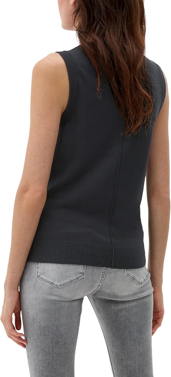 s.Oliver Damen Strick Top, 32 Navy