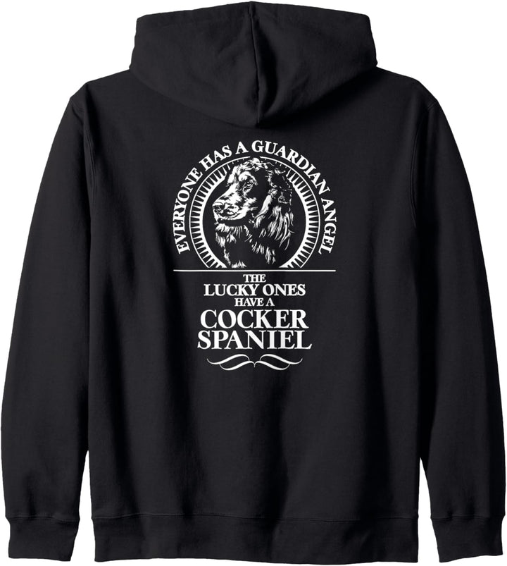 Cocker Spaniel Guardian Angel Schutzengel Hund Hundespruch Kapuzenjacke