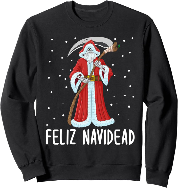 Feliz Navidead Skelett Totenkopf Weihnachten Geschenk Sweatshirt