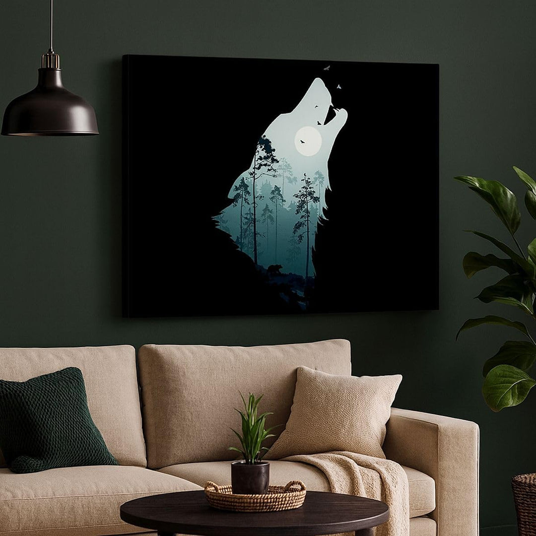 Bilder auf Leinwand Berge Höhle Park Leinwandbild mit Rahmen 70x50cm Wandbilder Dekoration Wohnzimme