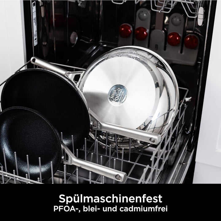 Ninja Foodi ZEROSTICK Edelstahl-Bratpfanne 26cm, langlebig, antihaftbeschichtet, induktionsgeeignet,