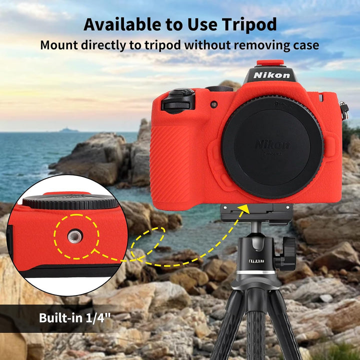 Rieibi Z50II Schutzhülle, mattiertes Silikon, für spiegellose Nikon Z50II, Ganzkörper-Kamera-Abdecku