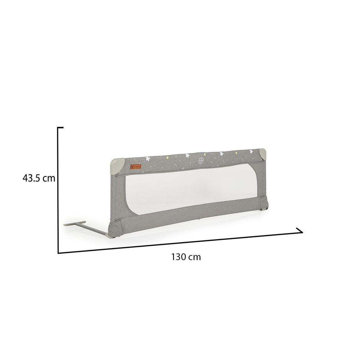 Cangaroo Bettschutzgitter Leinen 130 cm Bettgitter Rausfallschutz Front klappbar grau, grau