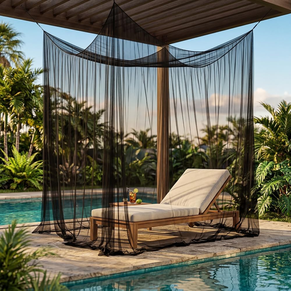 XXL Moskitonetz Outdoor Reise, 300x300x250cm Grosses Mückennetz und Fliegennetz für Bett, Garten und