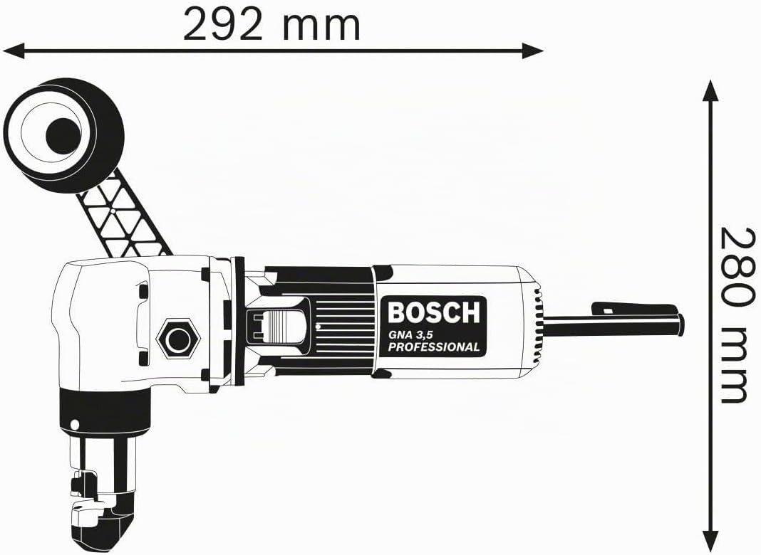 Bosch Professional Knabber GNA 3,5 (620 Watt, Schneidspurbreite 6 mm, Schneidkapazität 3.5mm, inkl.