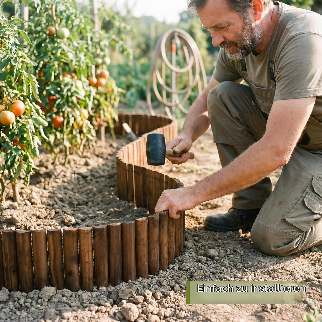 JonesHouseDeco Mit Naturfichtenholz Versehener Holzzaun, Geeignet Für Garten-Holzkanten Im Freien Ro
