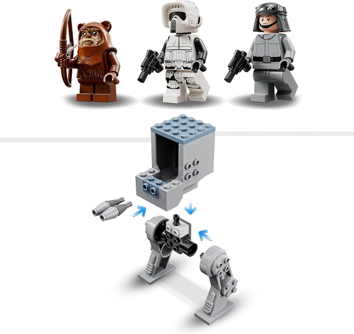 LEGO 75332 Star Wars at-ST, Bauspielzeug für Vorschulkinder ab 4 Jahren mit Ewok Wicket und Scout Tr