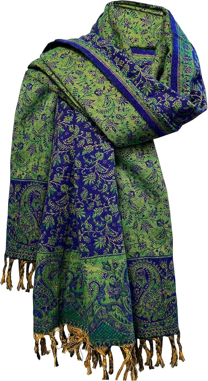 Luxuriöser Schal aus Yakwolle, handgefertigt, mit Blumenmuster, bequem, weich, Unisex, Reisewickel,
