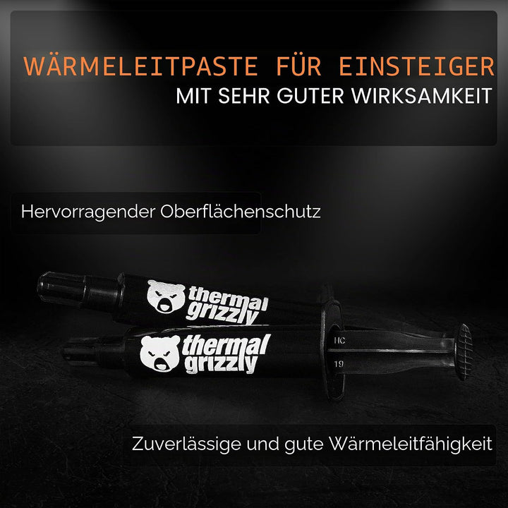 Thermal Grizzly Aeronaut Wärmeleitpaste - 26 Gramm/10 ml - inkl. Applikator - Wärmeleitfähigkeit - K