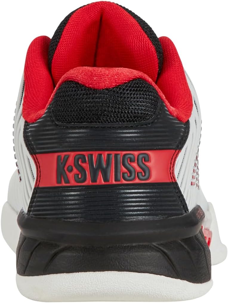K-Swiss Herren Hypercourt Express 2 Carpet Tennis Shoe, Bright White Stretch Limo High Risk Red