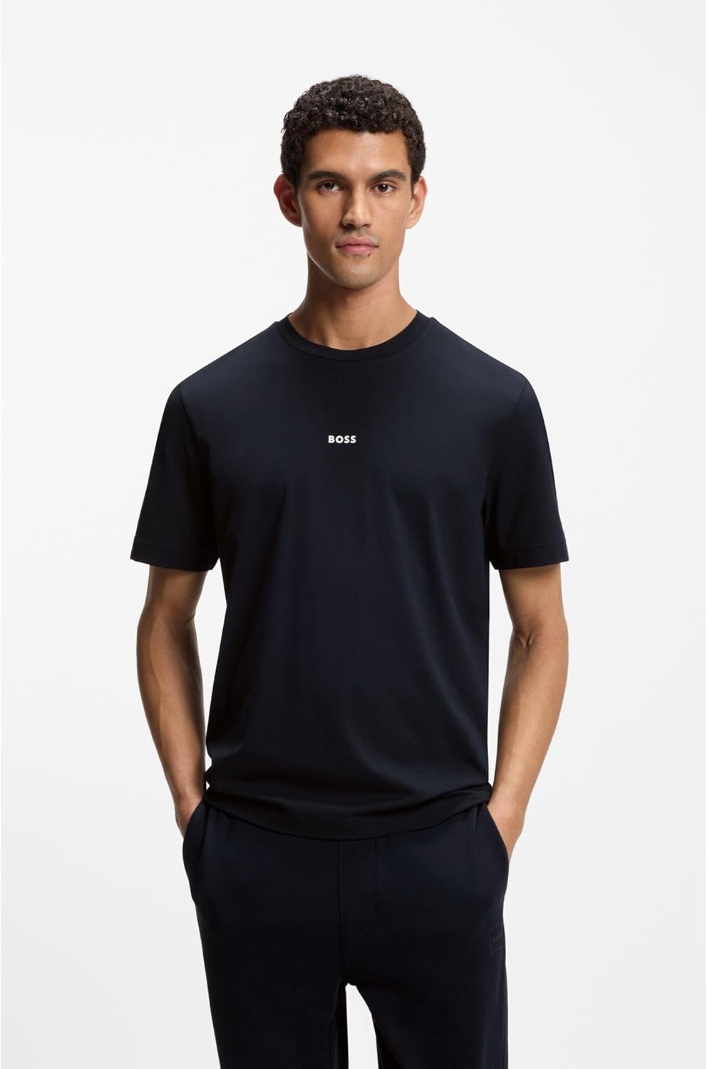 HUGO BOSS Herren T-Shirt S Dark Blue404, S Dark Blue404