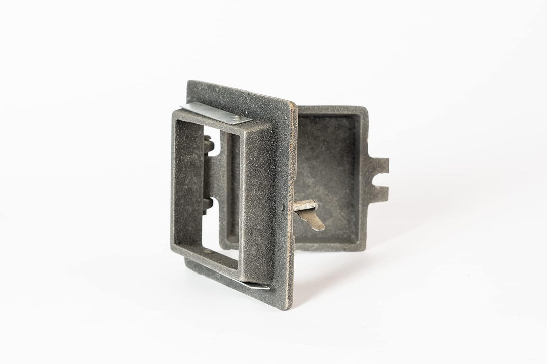 SEZAM Revisionstür für Öfen aus Gusseisen 14,6 x 4,5 x 14,6 cm, Kamintür - Klappe - Räumungstür, für