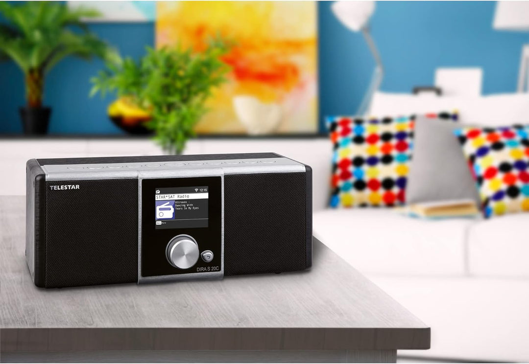 Telestar DIRA S 20C Kabelradio/Internetradio (DVB-C, AAC, Internet, WLAN, Bluetooth, Stereo, Farbdis