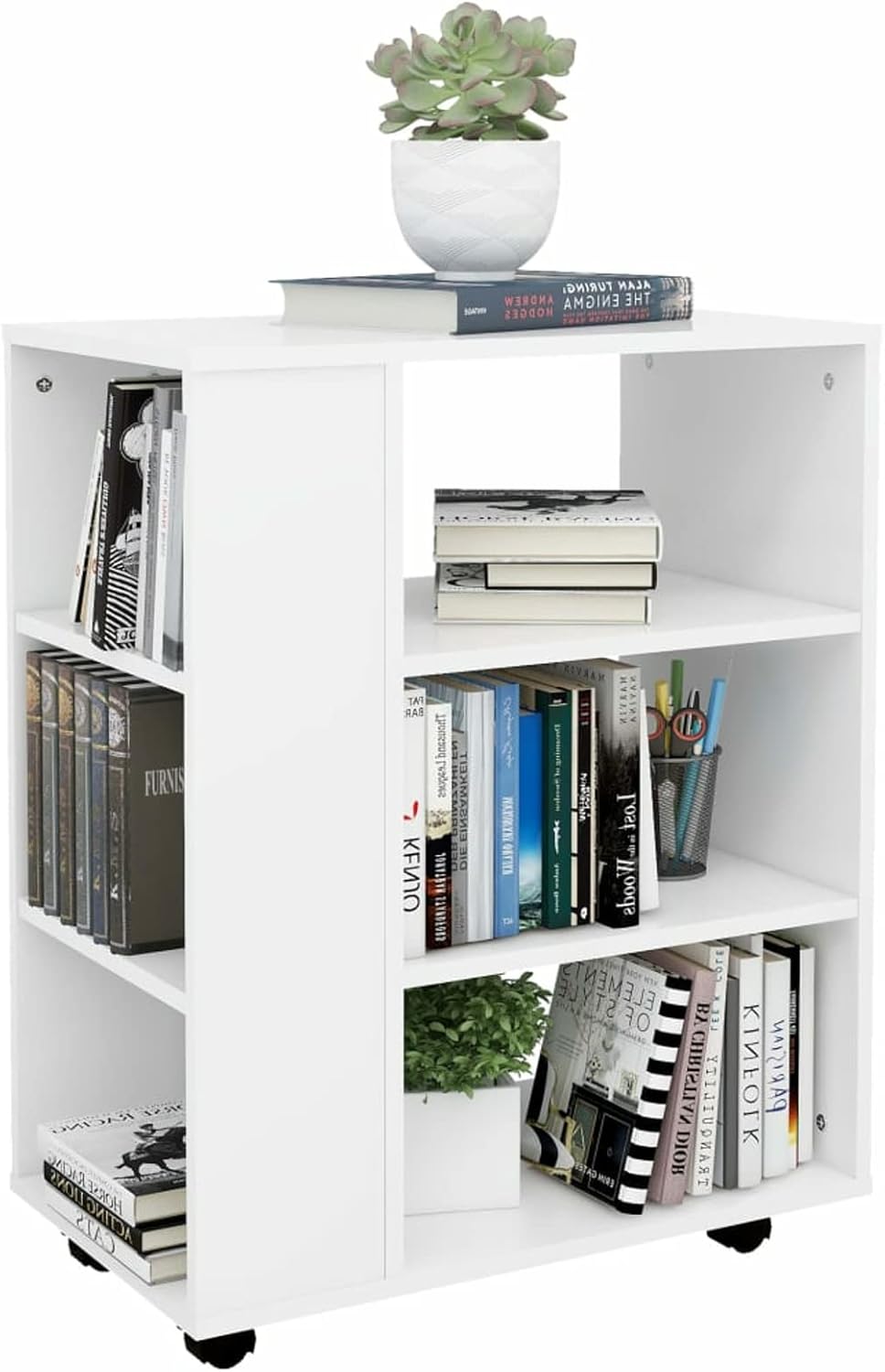 Rollschrank Schrank mit Rollen Schubladenschrank Aktenschrank Holzschrank Aufbewahrungsschrank Stand