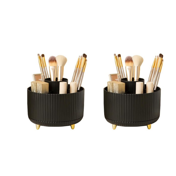 2 Stück Kosmetik Make Up Organizer, 360°Drehbarer Pinsel Organizer,Kosmetikregal Kosmetik Organizers