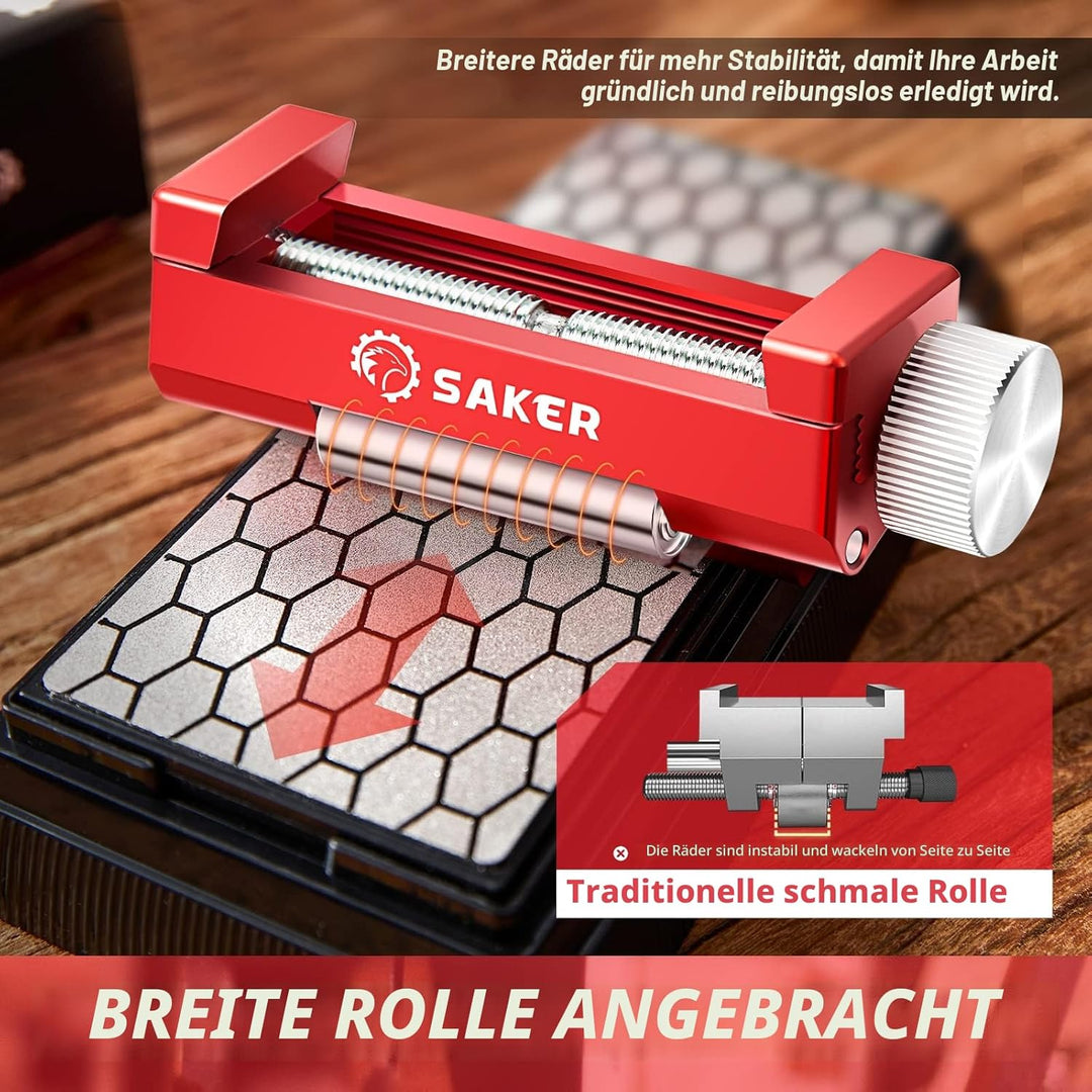 Saker Honing Guide Tool Upgraded – Schärfhalter und Schleifstein für kurze Holzbearbeitung, Meissel