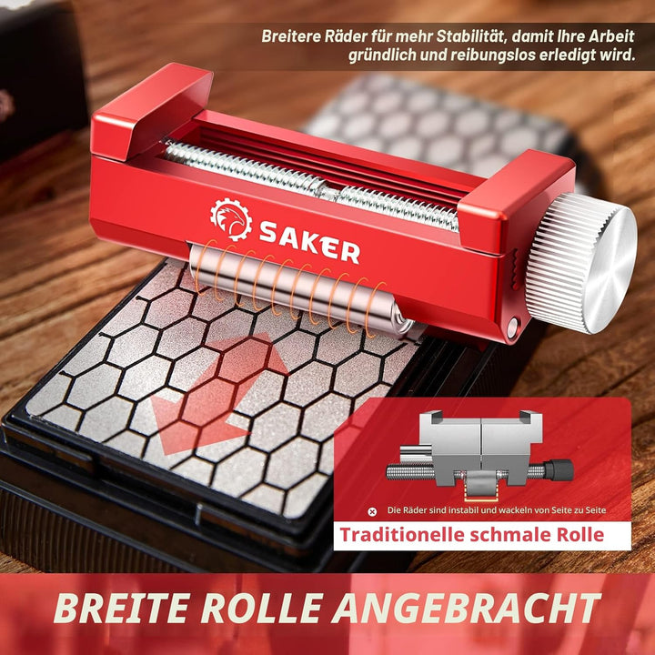 Saker Honing Guide Tool Upgraded – Schärfhalter und Schleifstein für kurze Holzbearbeitung, Meissel