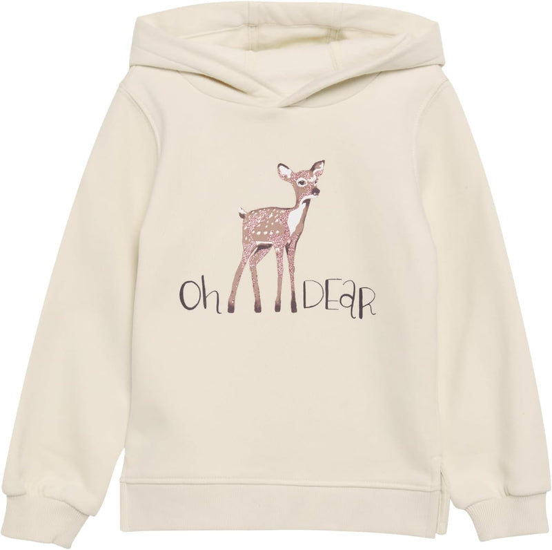 s.Oliver Junior Mädchen Sweatshirt mit Kapuze 104-110 Weiss 805, 104-110 Weiss 805