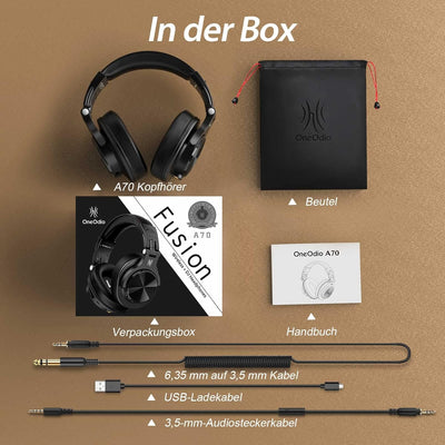 OneOdio Bluetooth Kopfhörer Over Ear, 72 Stdn HiFi Stereo Kopfhörer Kabellos, Wireless Headphones mi