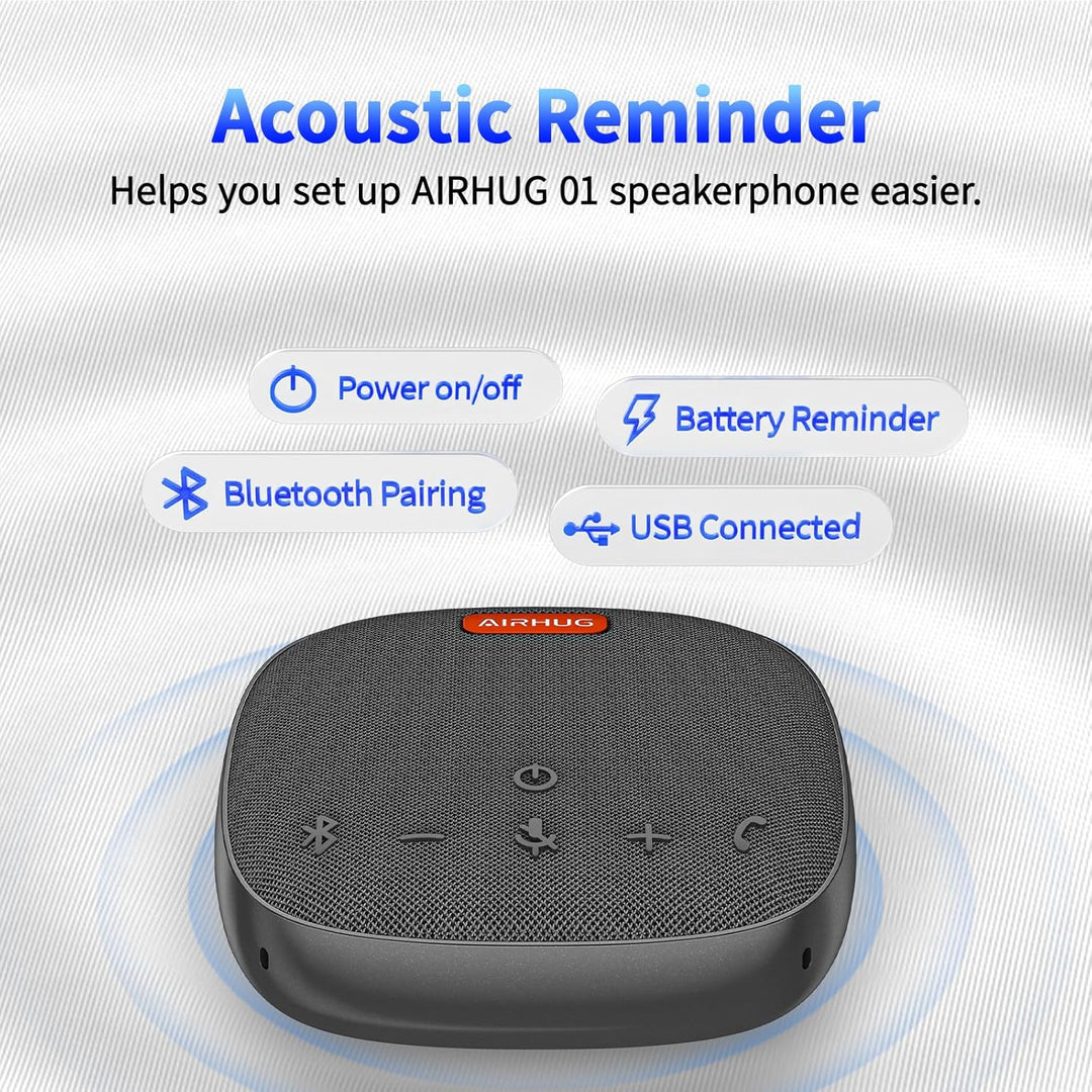 AIRHUG Bluetooth Lautsprecher Mikrofon - USB Konferenzlautsprecher - Tragbar für Home Office