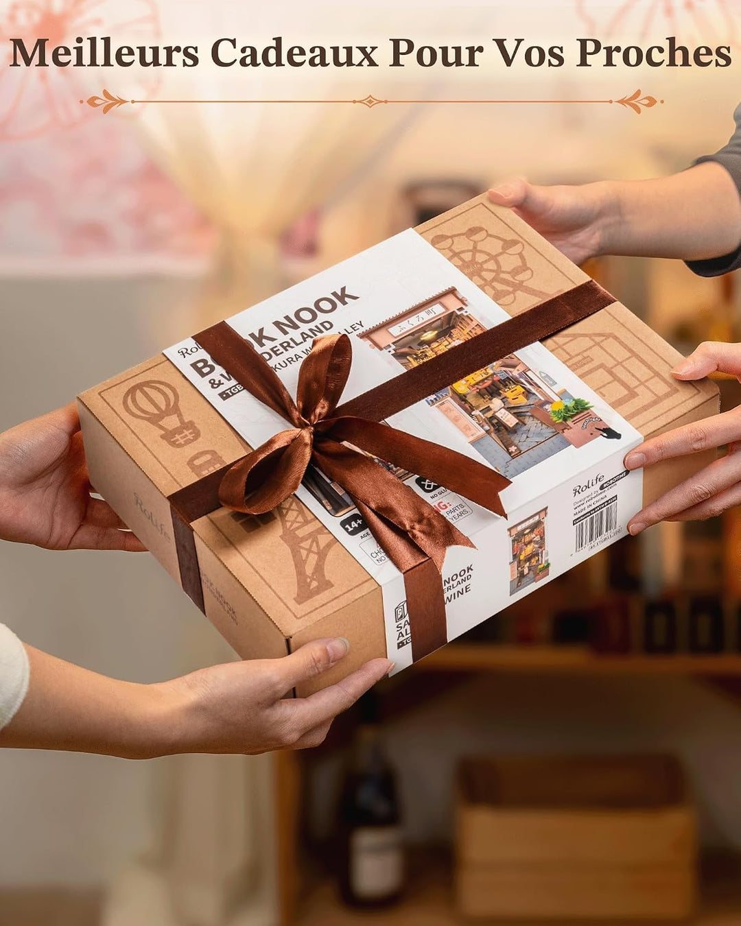 Rolife Book Nook Kit Sakura Weinallee Booknook Japanischer Stil Izakaya DIY Miniaturhaus Kit für Erw