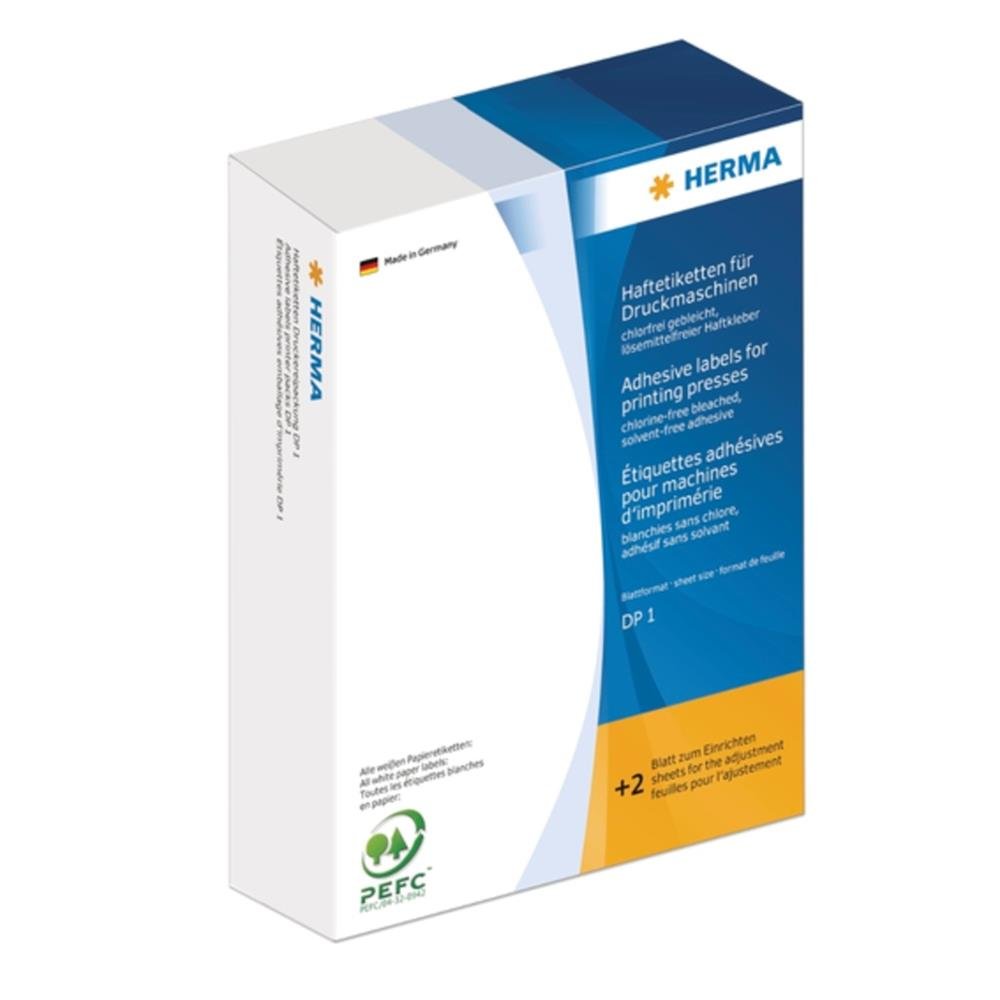 HERMA 2760 Haftetiketten für Druckmaschinen rund, Ø 32 mm, Blattformat 168 x 120 mm, DP1, 5000 Aufkl