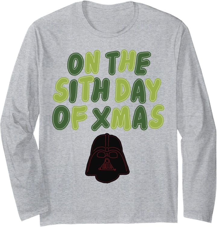 Star Wars Darth Vader Sith Day of Christmas Holiday Text Langarmshirt