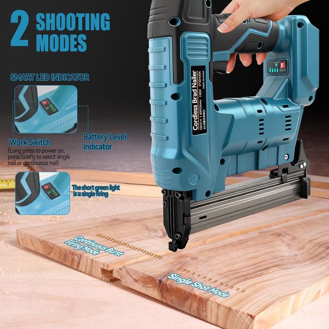 Verbesserter 18GA Akku-Nagler, kompatibel mit Makita 18V-Akku, bürstenloser Nagler, elektrischer Tac