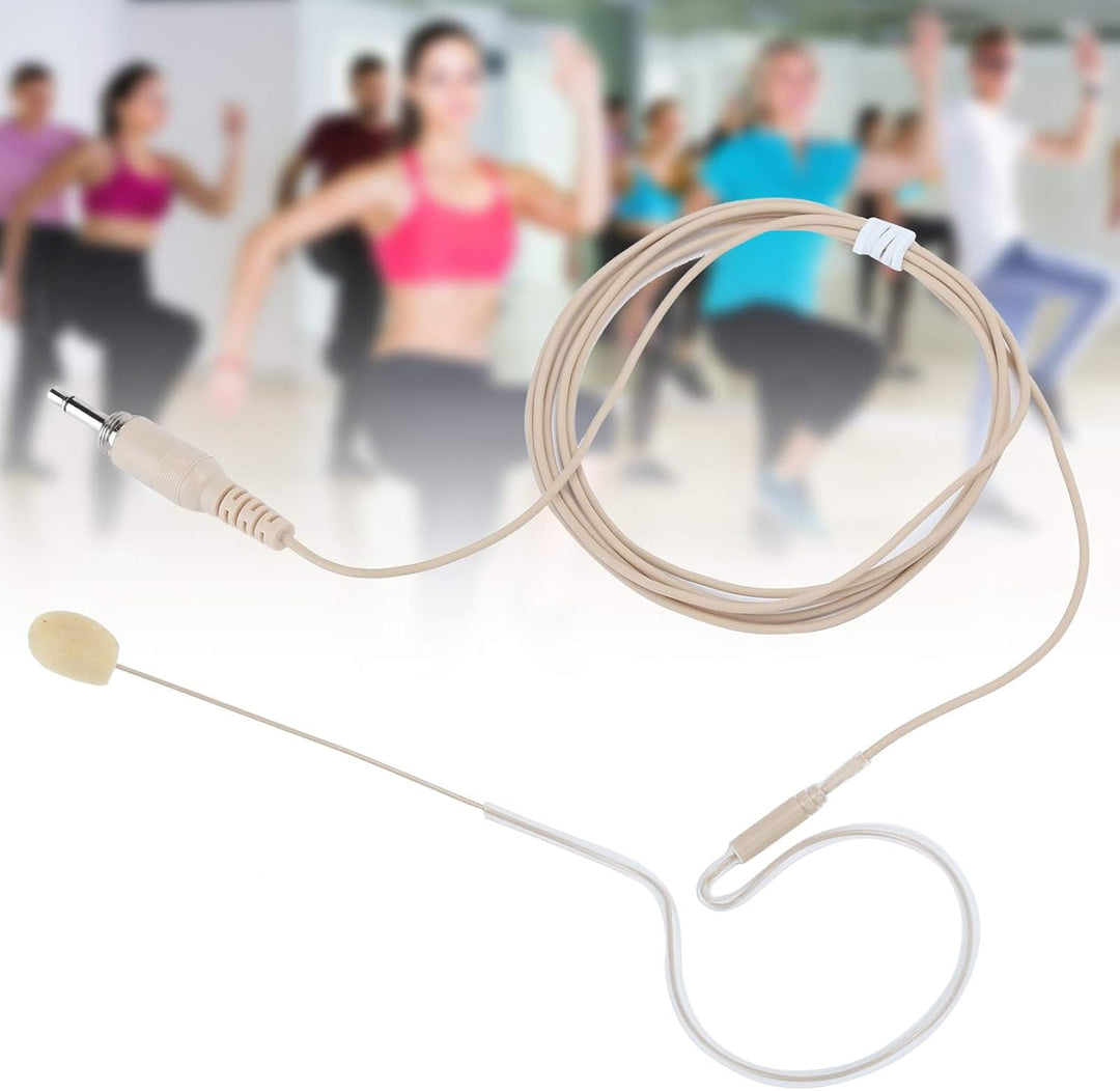 Dpofirs 3,5-mm-Jack-Single-Earhook-Mikrofon-Headset, omnidirektionales Schraubenkondensatormikrofon