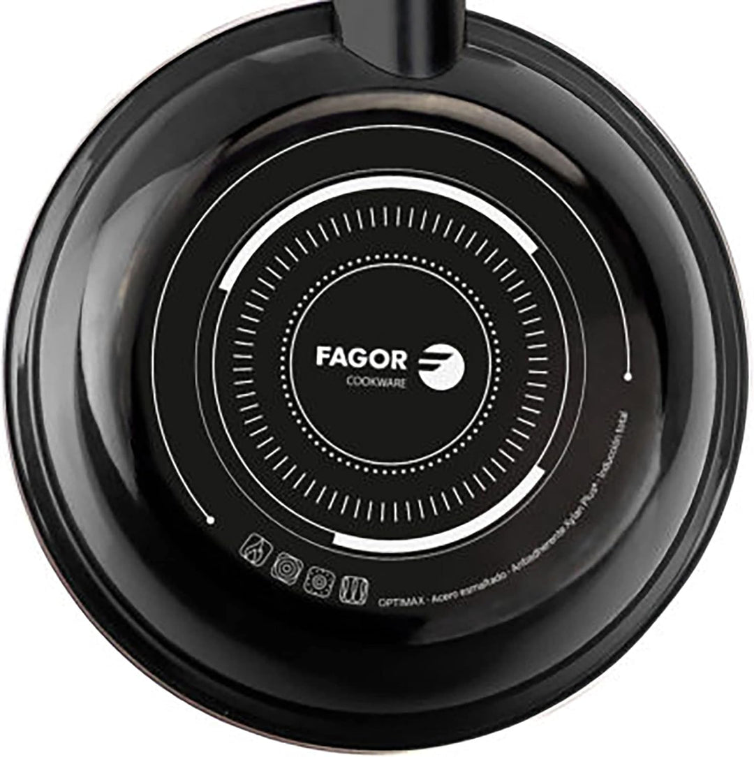 Fagor Optimax Set 3 Bratpfannen Induktion 20-24-28 cm Emaillierter Stahl, Antihaftbeschichtetes Ökol