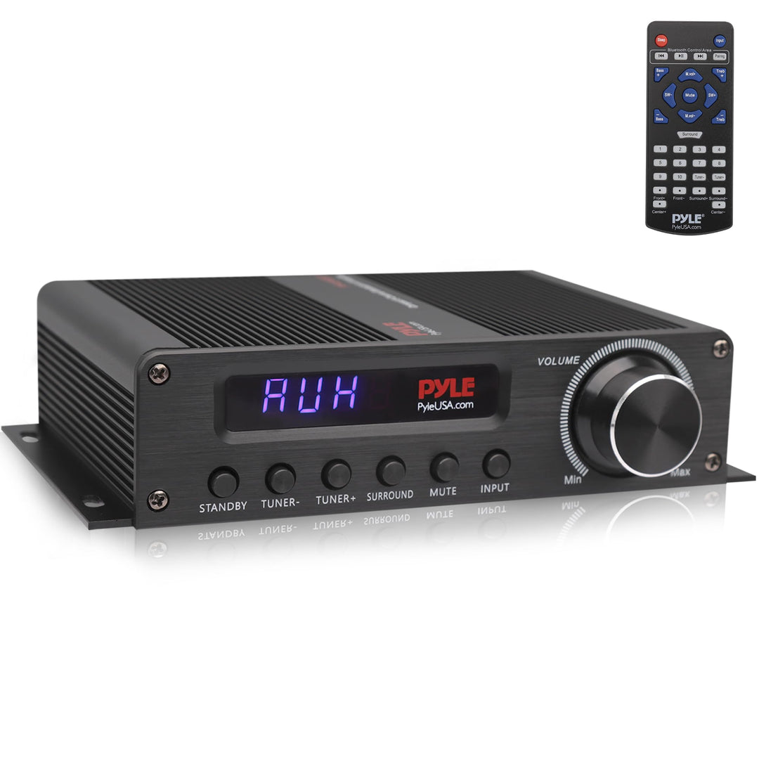 Pyle HiFi Verstärker 100W – Bluetooth Verstärker, Amplifier 5.1 Kanal Receiver mit HDMI, AUX, FM-Ant