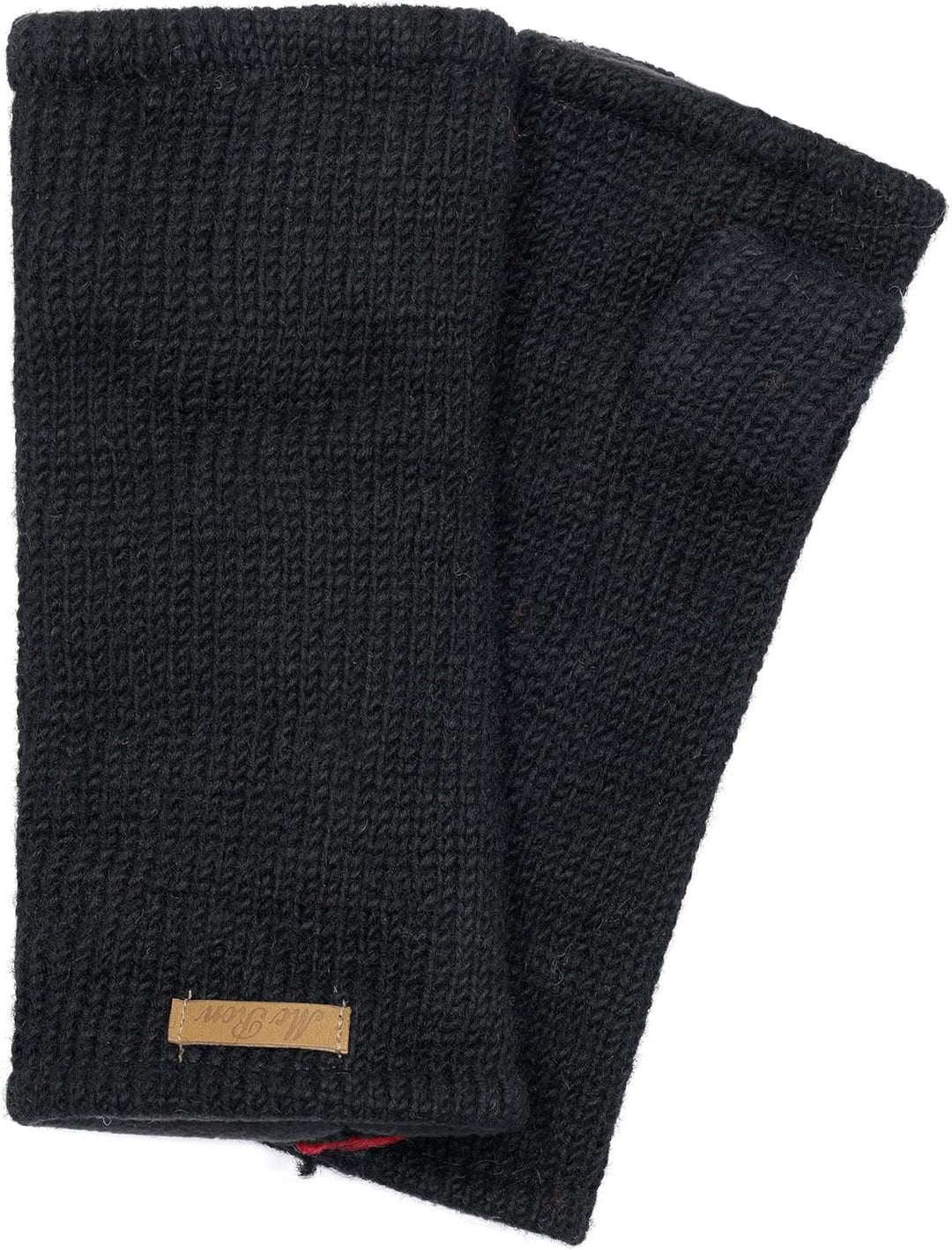 McRon Damen Gefütterte Pulswärmer Modell Reka Schwarz, Schwarz