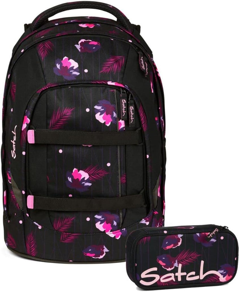 satch Pack Schulrucksack Set 2tlg. inkl. Schlamperbox Mystic Nights, Mystic Nights