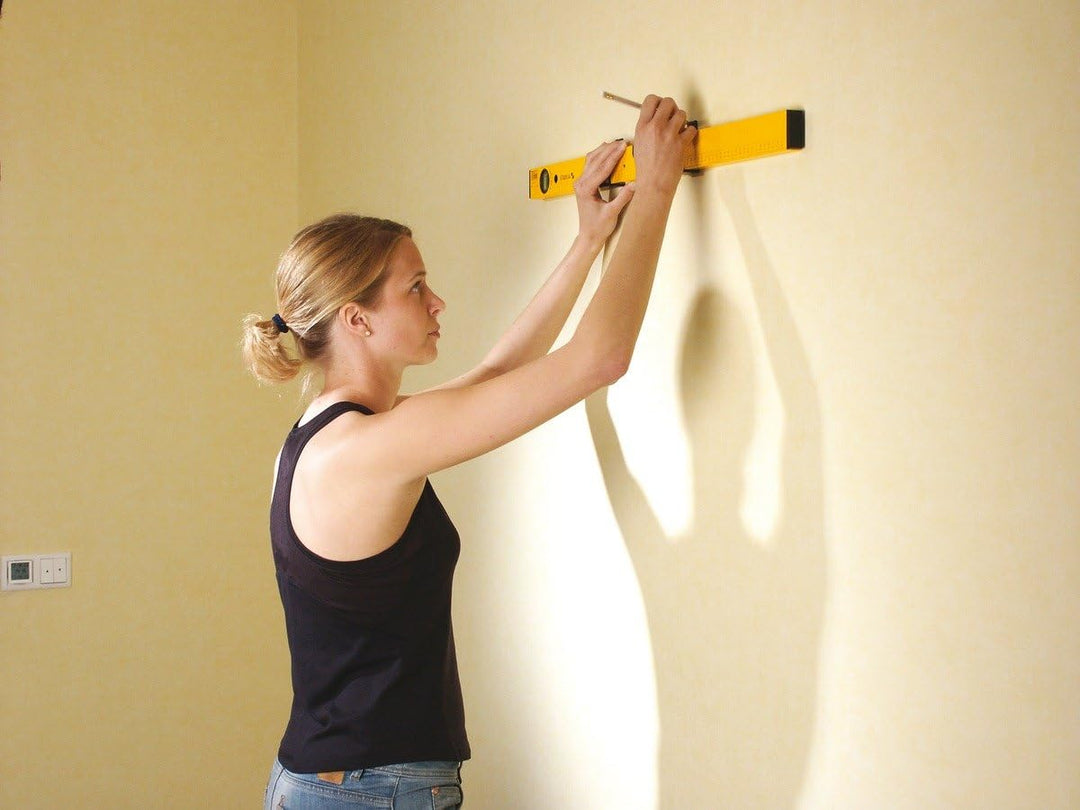 STABILA Wasserwaage Type 70 MAS, 80 cm, leichtes Alu-Profil, 2 Markierschieber, 2 metrische Skalen,