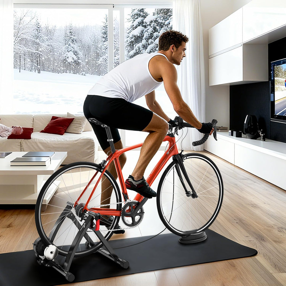 Sportneer Rollentrainer Fahrrad - Magnetischer Rollentrainer für 26-28" & 700C Schnellspanner Vorder