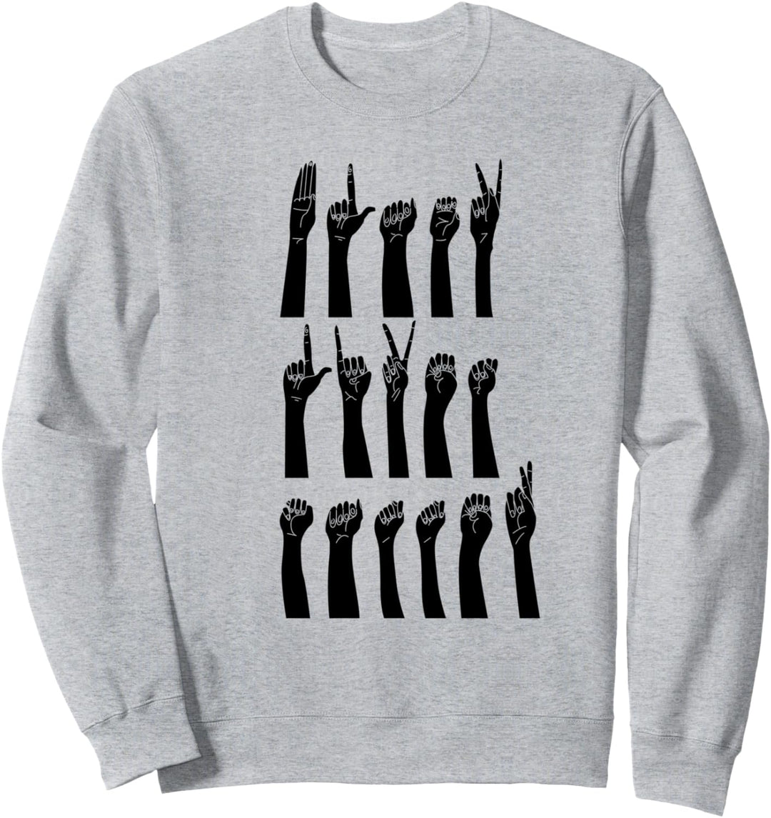 Black Lives Matter Shirt with ASL Sign Language Hands BLM Sweatshirt