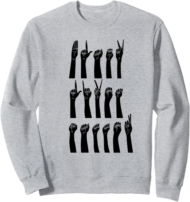 Black Lives Matter Shirt with ASL Sign Language Hands BLM Sweatshirt