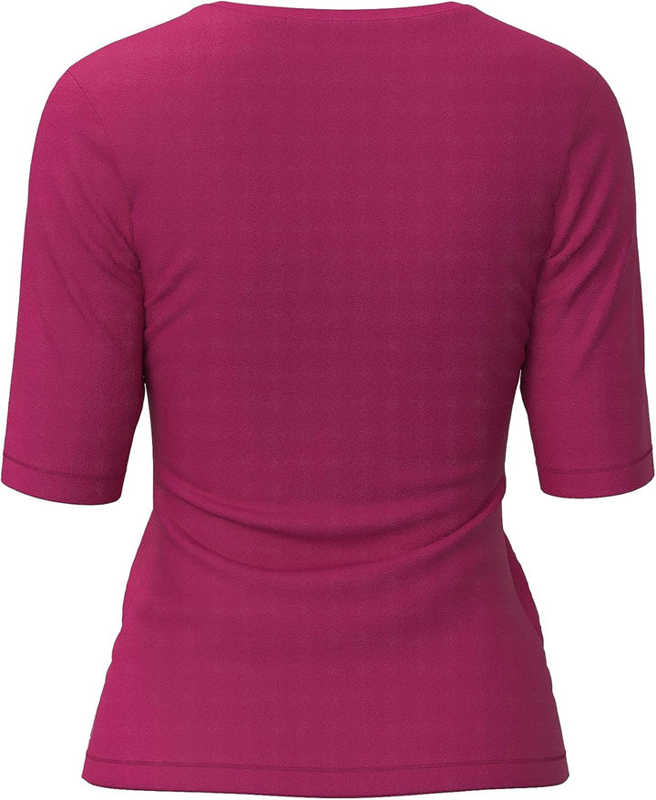 10102 Damen Basic Rundhals (Round-Neck) Halbarm Kurzarm T-Shirt/Jersey Tshirt Oberteile, Basics und